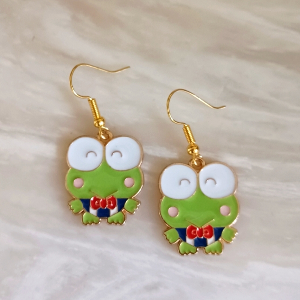 Sanrio Kerropi Oil Painted Handmade Earrings